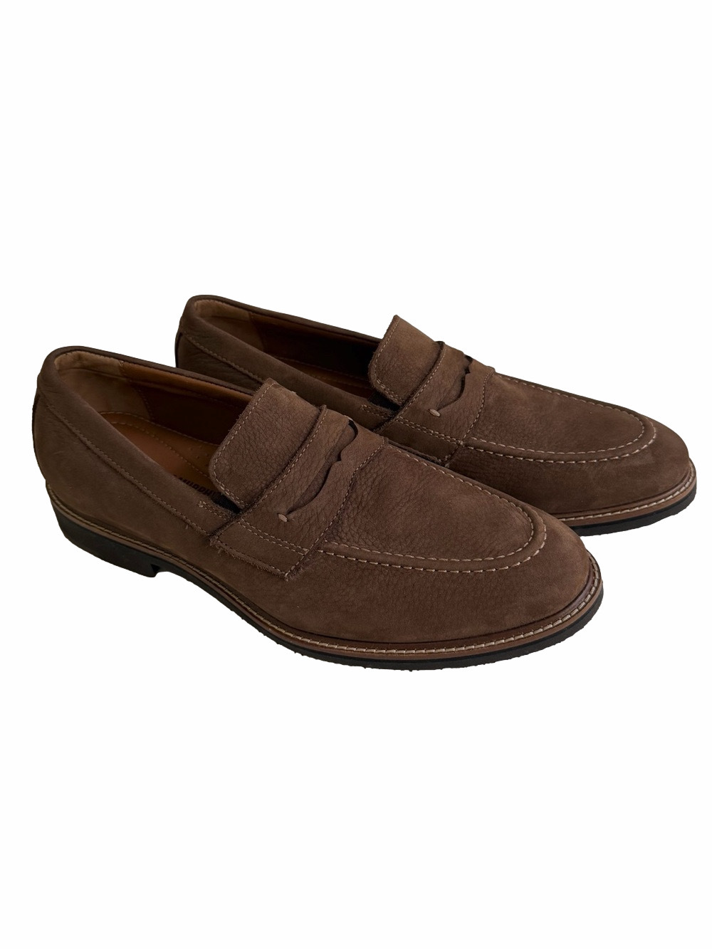 Johnston & Murphy Brown Suede Penny Loafers NEW